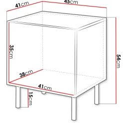 Garnero Arredamenti Comodini|Comò-Set 2 comodini 45x54h cm 1 anta con frontali cannettati beige Ziggy