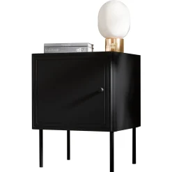 Garnero Arredamenti Comodini|Comò-Set 2 comodini 45x59h cm 1 anta Stark Nero Opaco