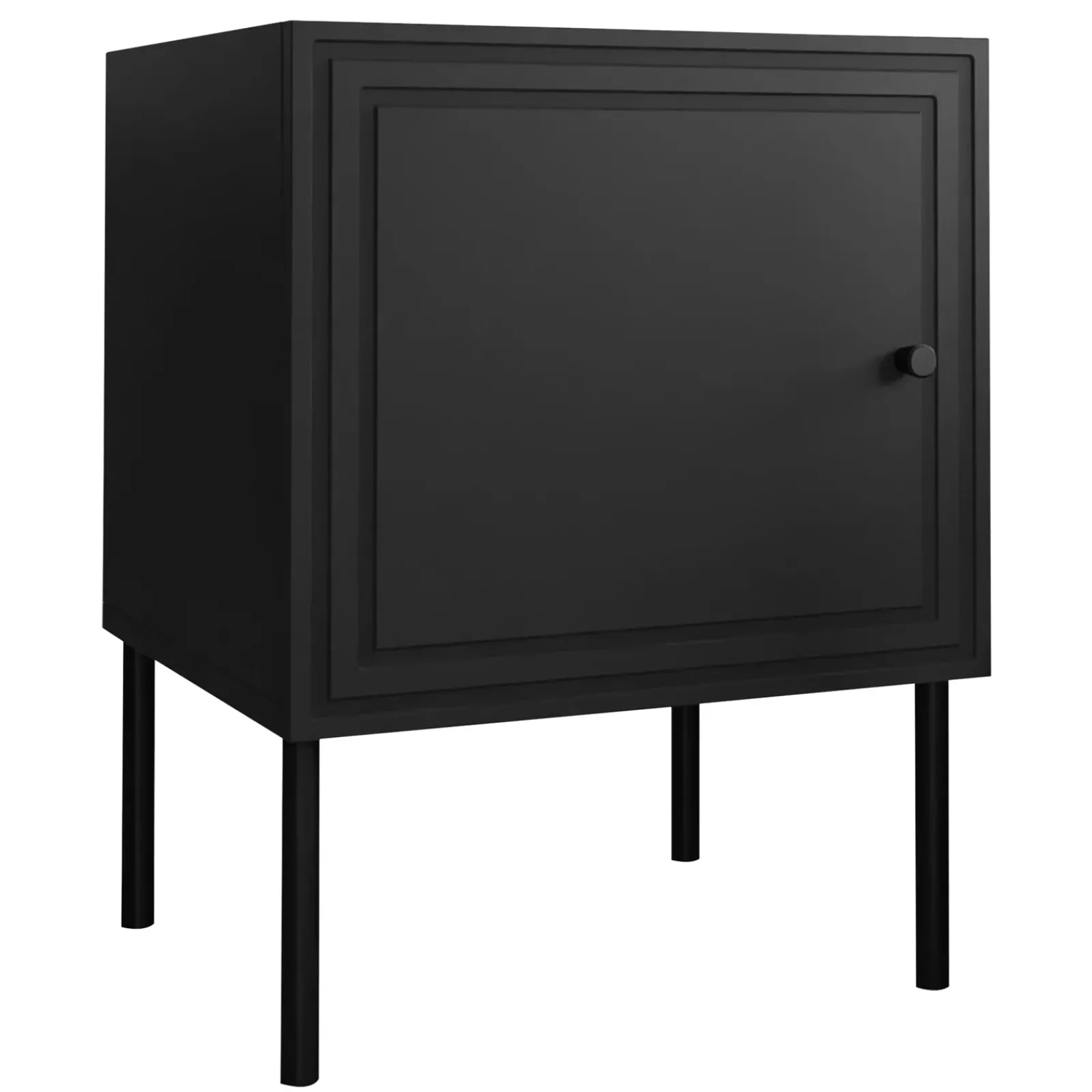 Garnero Arredamenti Comodini|Comò-Set 2 comodini 45x59h cm 1 anta Stark Nero Opaco