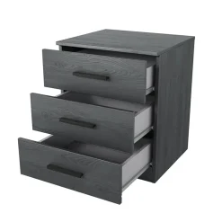 Garnero Arredamenti Comodini Cameretta|Comò-Set 2 comodini 46x56h cm 3 cassetti moderni Cortina Gihome® Ossido