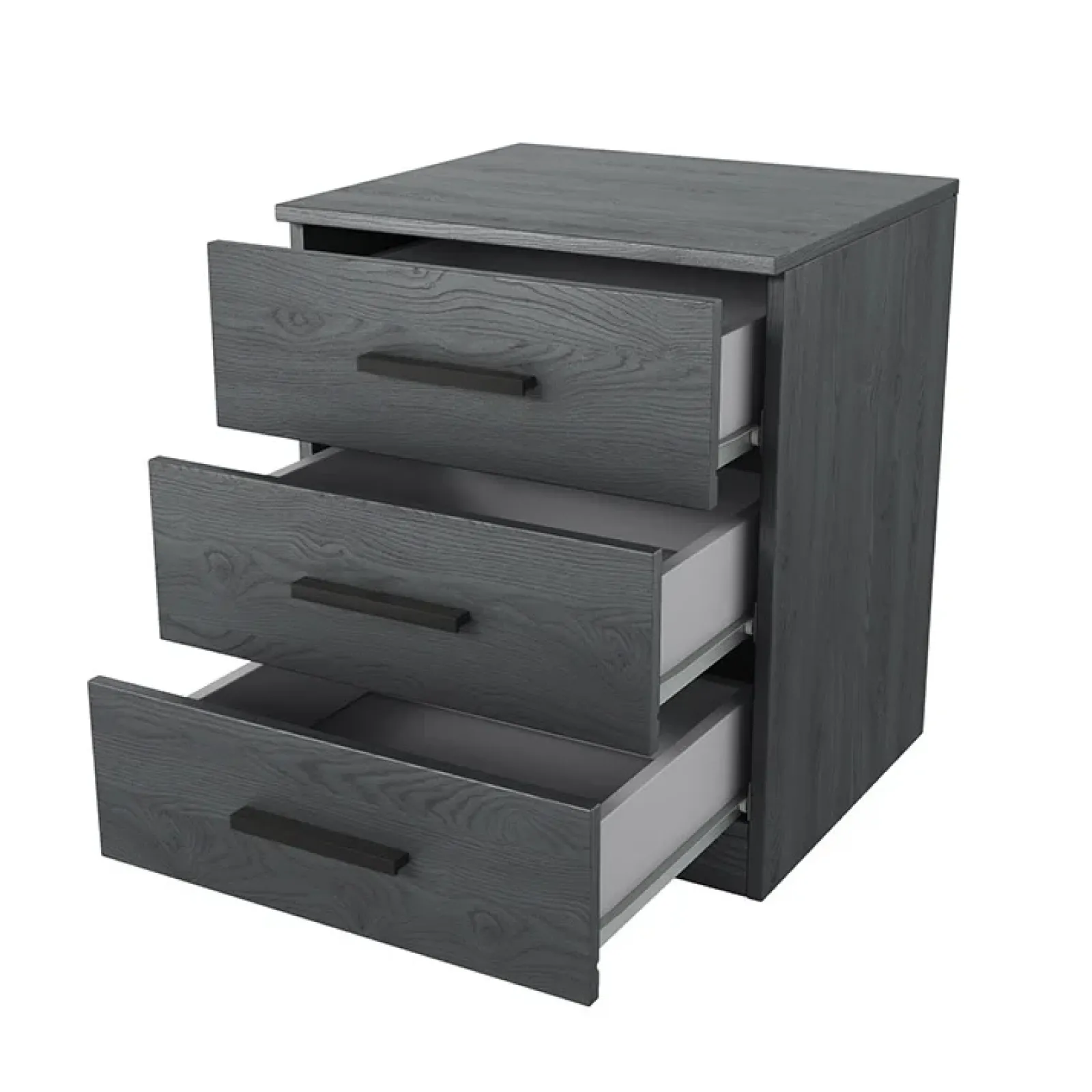 Garnero Arredamenti Comodini Cameretta|Comò-Set 2 comodini 46x56h cm 3 cassetti moderni Cortina Gihome® Ossido