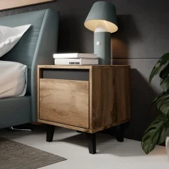 Garnero Arredamenti Comodini|Comò-Set 2 comodini 40x45h cm design moderni rovere rustico Salisburgo