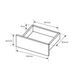 Garnero Arredamenti Comodini|Comò-Set 2 comodini 60x102h cm design bianco lucido rovere Noa
