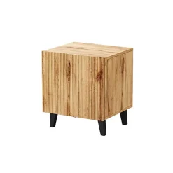 Garnero Arredamenti Comodini Cameretta|Comò-Set 2 comodini 45x52h cm moderni cannettato Essence Quercia