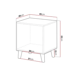 Garnero Arredamenti Comodini Cameretta|Comò-Set 2 comodini 45x52h cm moderni cannettato Essence Quercia