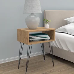 Garnero Arredamenti Comodini Cameretta|Comò-Set 2 comodini 45x59h cm moderni design industrial Jamar Rovere