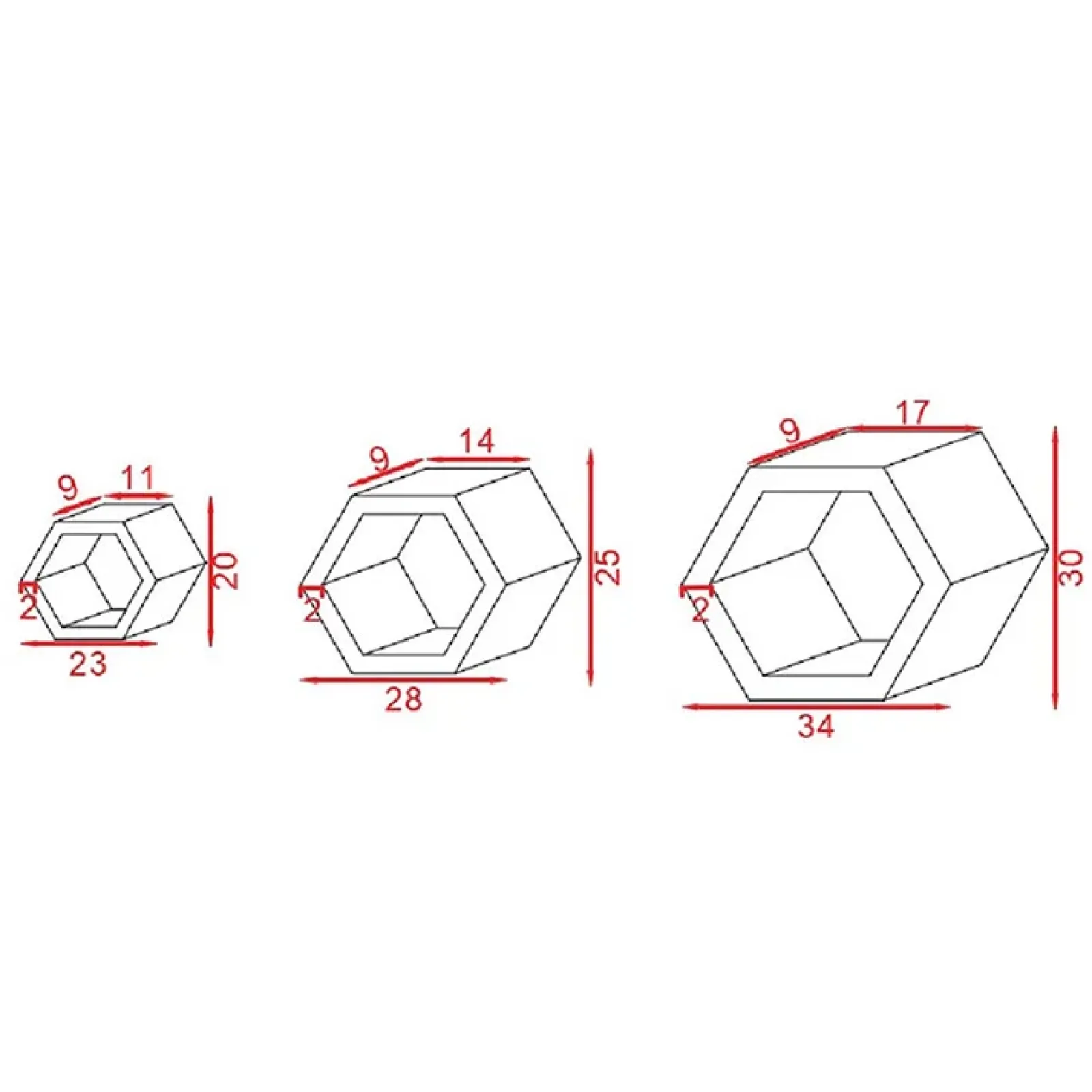 Garnero Arredamenti Mensole E Pensili-Set 3 mensole soggiorno design moderno pino chiaro Furnari