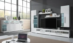 Garnero Arredamenti Mensole E Pensili-Set 2 mensole 90x15h cm da parete Frisk Bianco Lucido