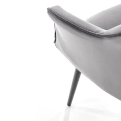 Garnero Arredamenti Poltrone Design|Poltrone Relax-Set 2 poltrone relax moderna in velluto grigio nero Chica