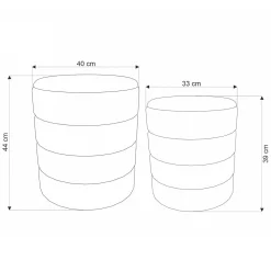 Garnero Arredamenti Pouf-Set 2 pouf contenitori in velluto scuro Xavier Verde