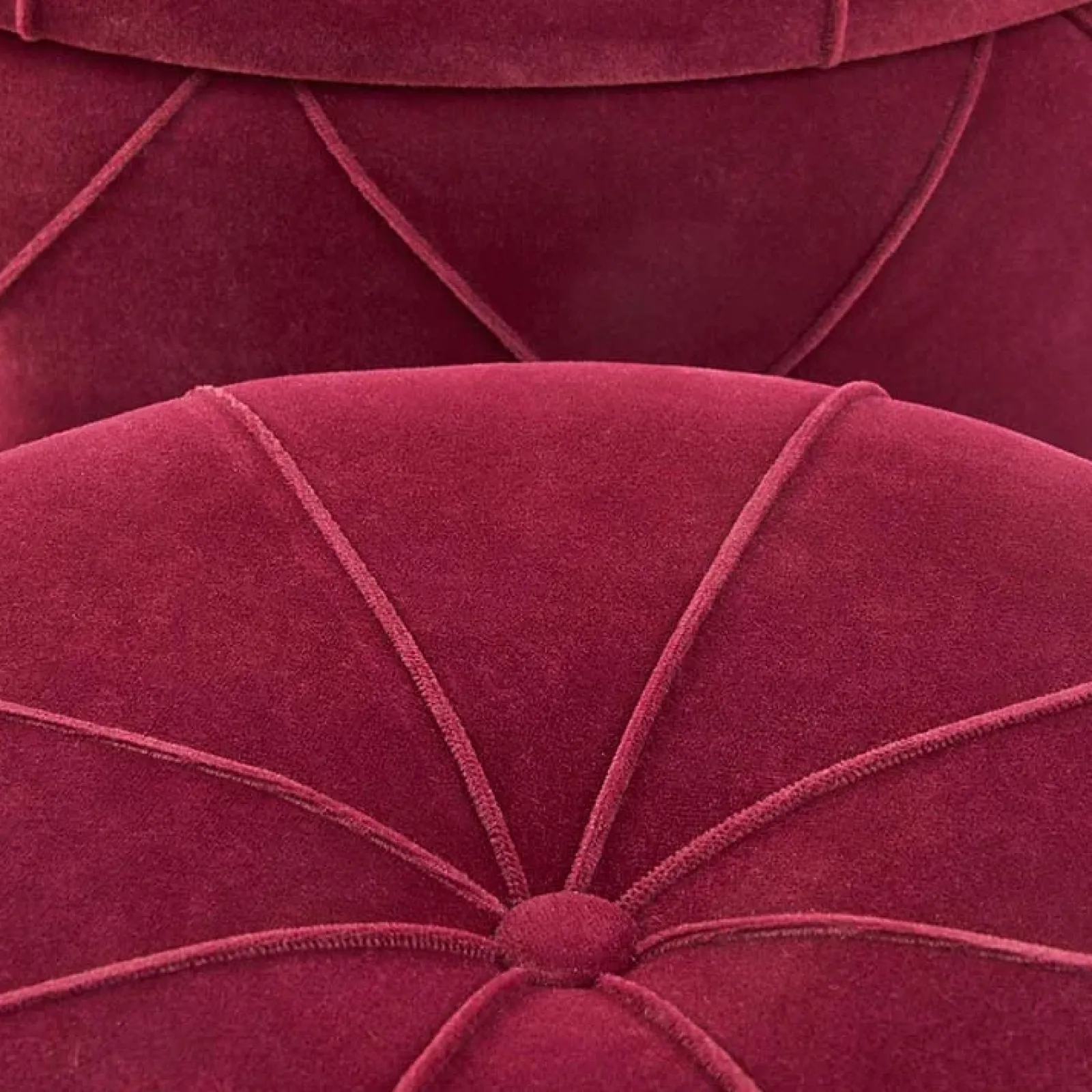 Garnero Arredamenti Pouf-Set 2 pouf moderno contenitore in velluto Emil Bordeaux