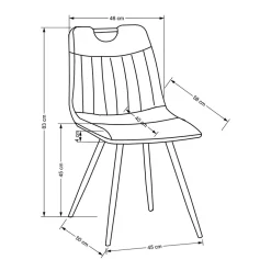 Garnero Arredamenti Sedie In Tessuto-Set 4 sedie da pranzo imbottite in velluto grigia Samira Grigio