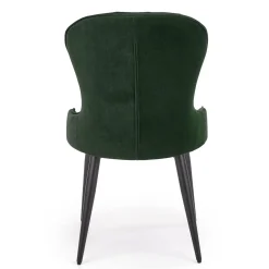 Garnero Arredamenti Sedie In Tessuto-Set 2 sedie da pranzo imbottite in velluto Vera Verde