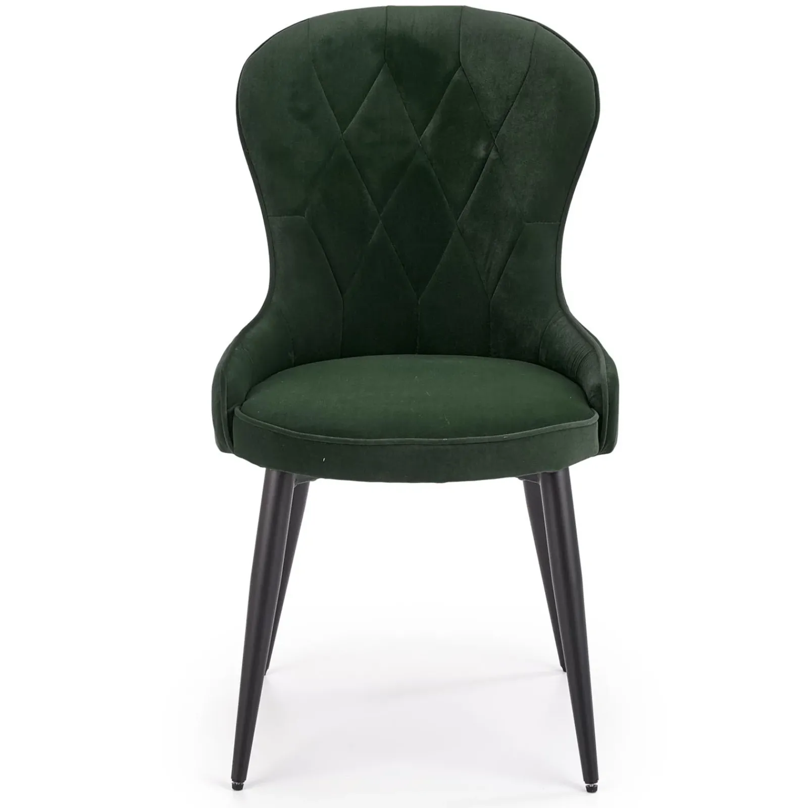 Garnero Arredamenti Sedie In Tessuto-Set 2 sedie da pranzo imbottite in velluto Vera Verde