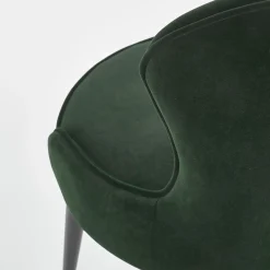 Garnero Arredamenti Sedie In Tessuto-Set 2 sedie da pranzo imbottite in velluto Vera Verde