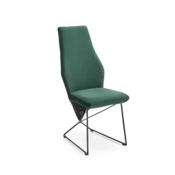 Garnero Arredamenti Sedie In Tessuto-Set 2 sedie da pranzo imbottite in velluto scuro nero Malabo Verde