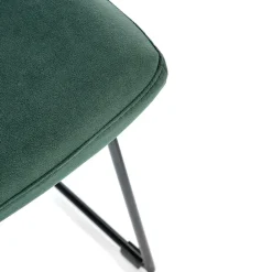 Garnero Arredamenti Sedie In Tessuto-Set 2 sedie da pranzo imbottite in velluto scuro nero Malabo Verde