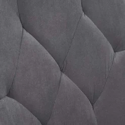Garnero Arredamenti Sedie In Tessuto-Set 2 sedie da pranzo imbottite in velluto grigio Deanna