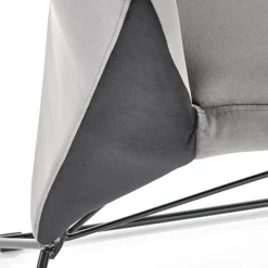 Garnero Arredamenti Sedie In Tessuto-Set 2 sedie da pranzo imbottite in velluto nero Malabo Grigio