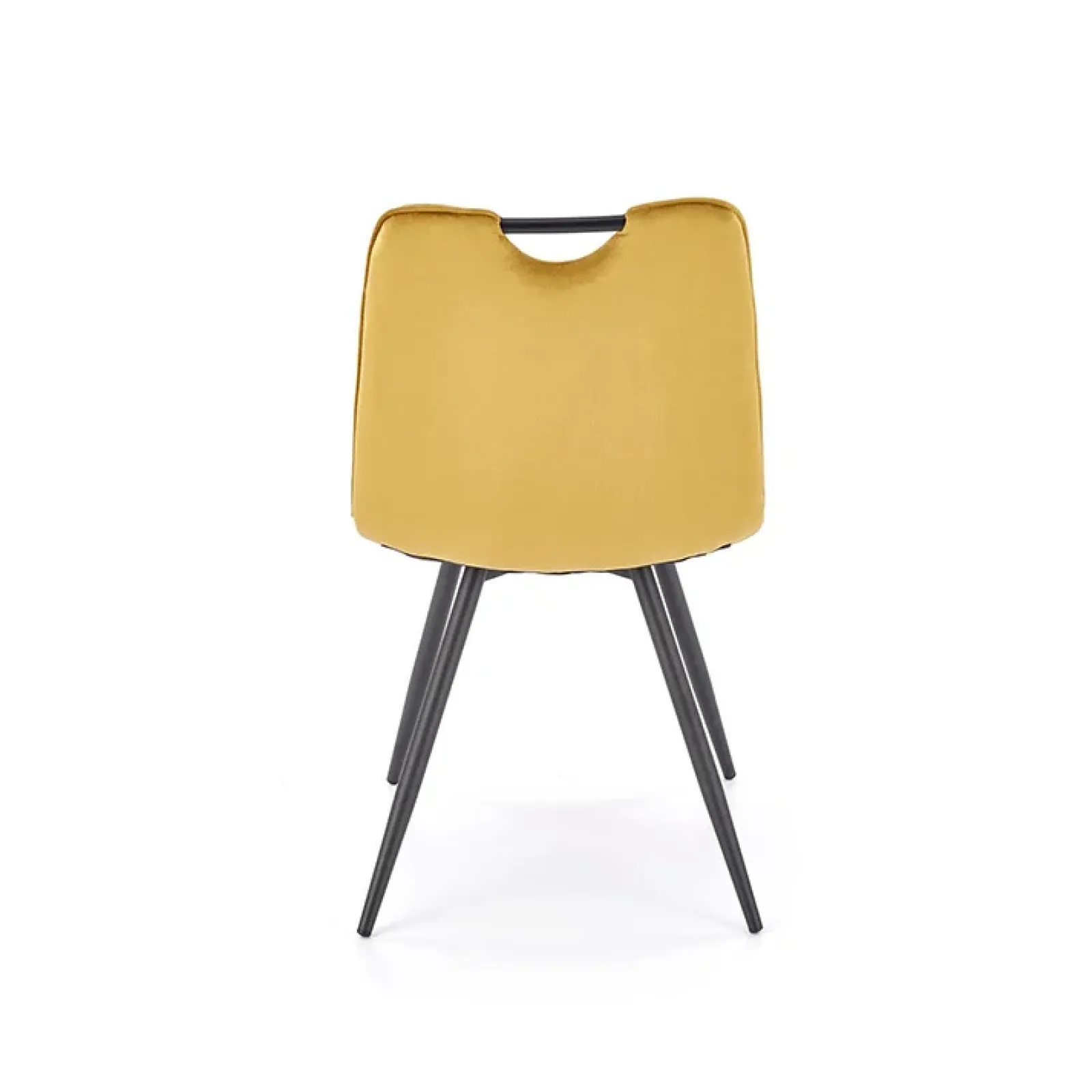 Garnero Arredamenti Sedie In Tessuto-Set 4 sedie da pranzo imbottite in velluto Samira Senape