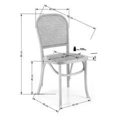 Garnero Arredamenti Sedie In Legno-Set 2 sedie da pranzo in rattan naturale Ivory