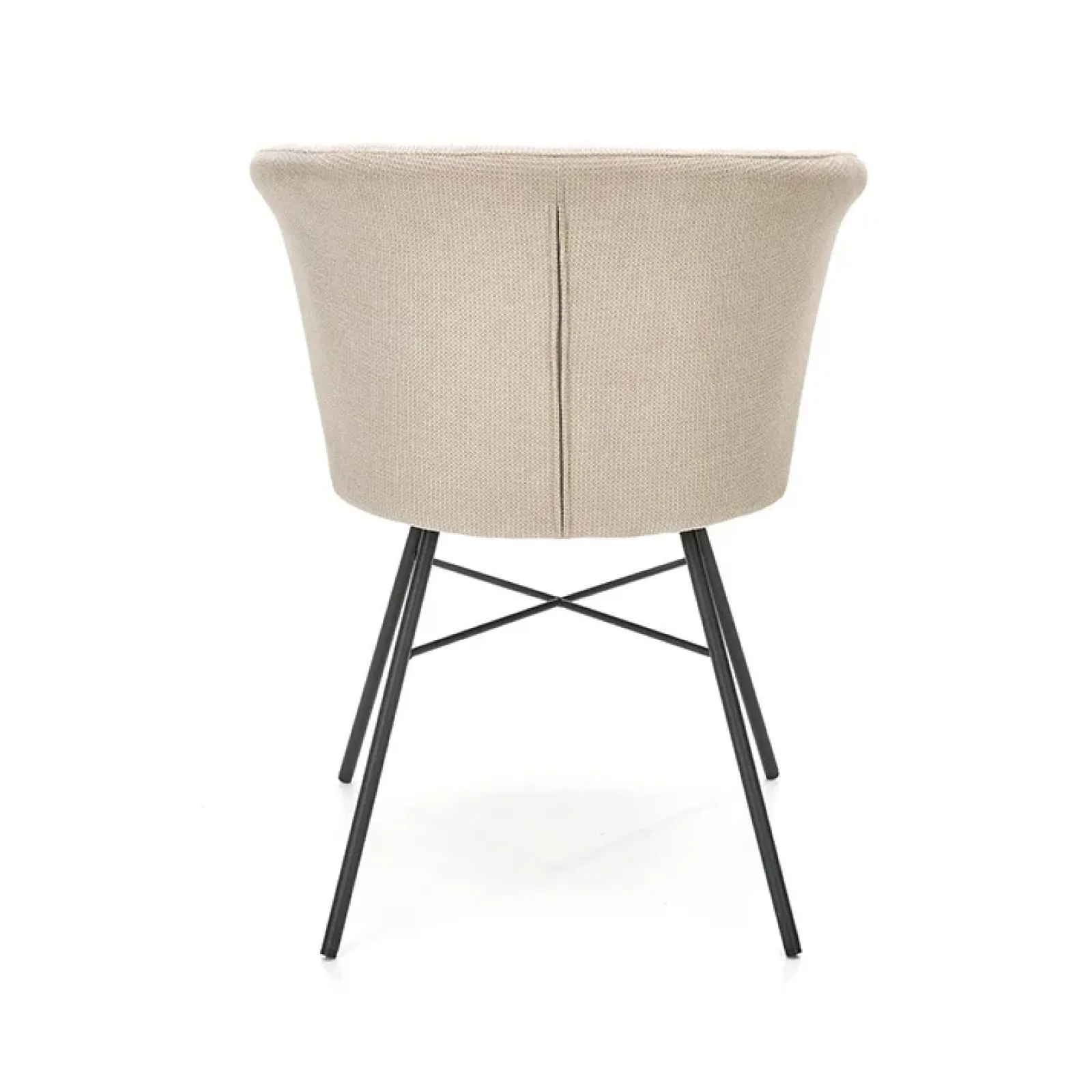 Garnero Arredamenti Sedie In Tessuto-Set 2 sedie da pranzo in tessuto beige nero Quark