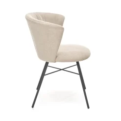 Garnero Arredamenti Sedie In Tessuto-Set 2 sedie da pranzo in tessuto beige nero Quark