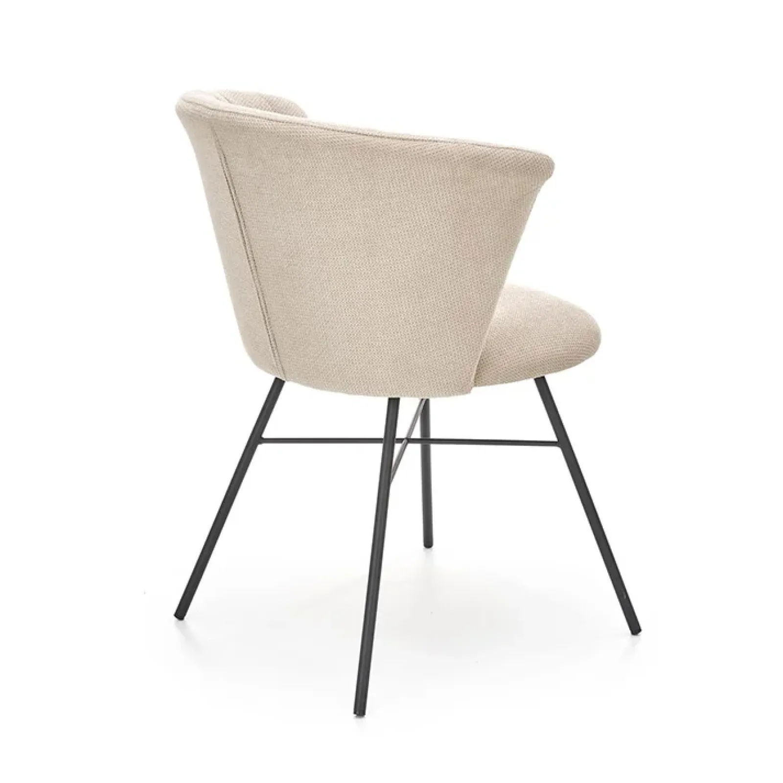 Garnero Arredamenti Sedie In Tessuto-Set 2 sedie da pranzo in tessuto beige nero Quark