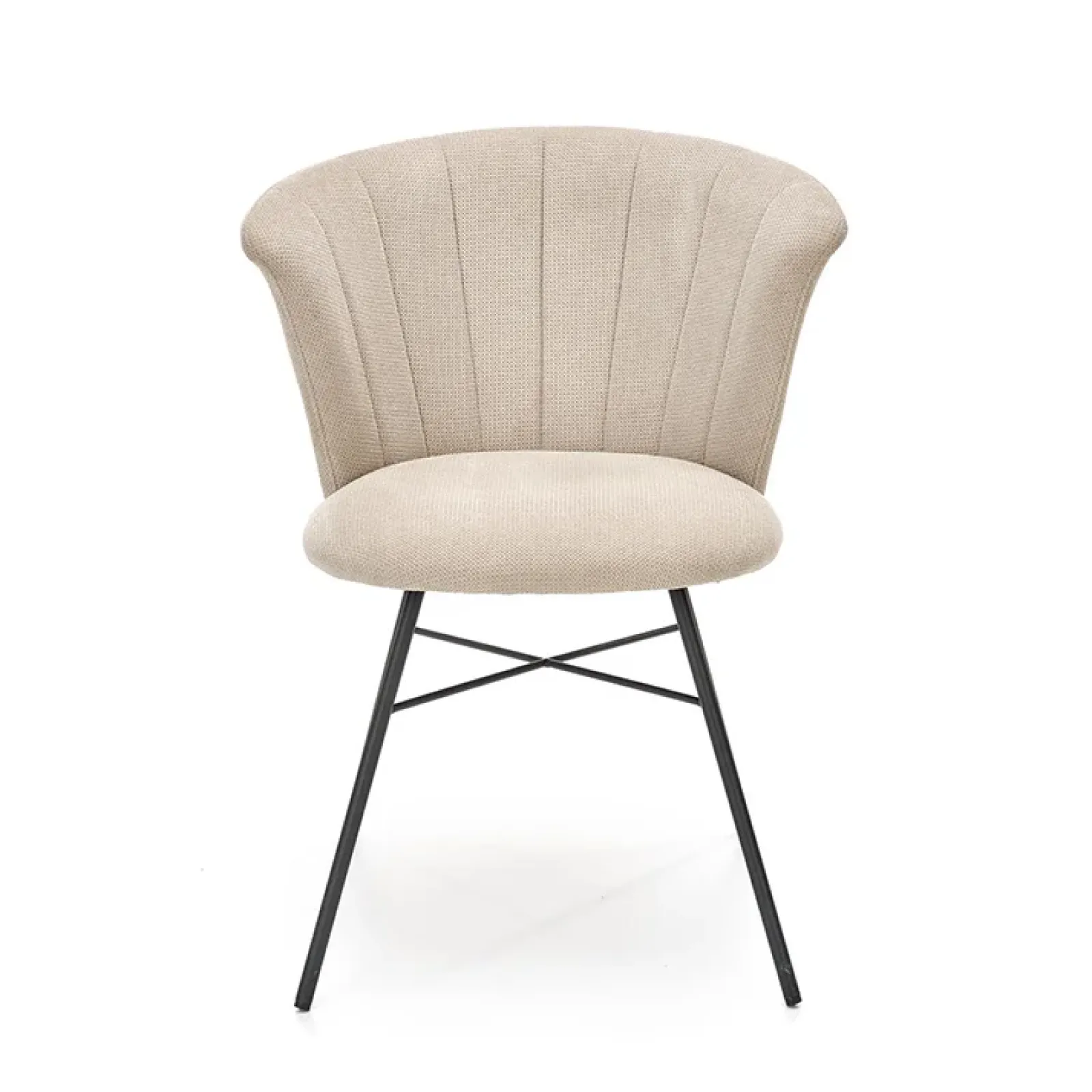 Garnero Arredamenti Sedie In Tessuto-Set 2 sedie da pranzo in tessuto beige nero Quark