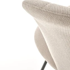 Garnero Arredamenti Sedie In Tessuto-Set 2 sedie da pranzo in tessuto beige nero Quark