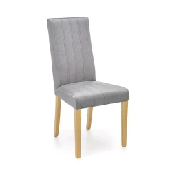 Garnero Arredamenti Sedie In Tessuto-Set 2 sedie da pranzo in tessuto velluto trapuntato rovere chiaro Doha Grigio