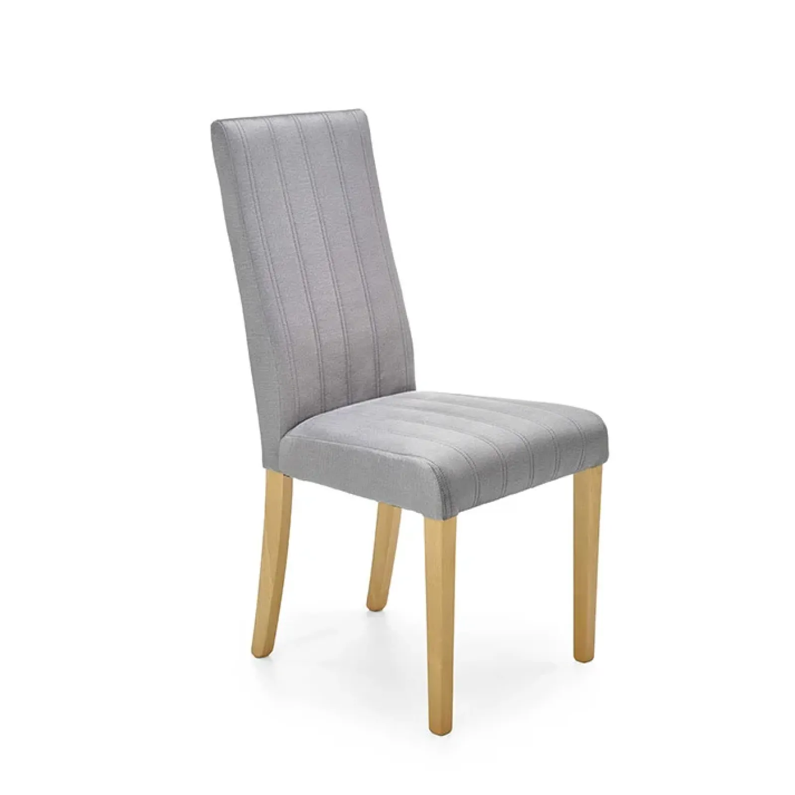 Garnero Arredamenti Sedie In Tessuto-Set 2 sedie da pranzo in tessuto velluto trapuntato rovere chiaro Doha Grigio