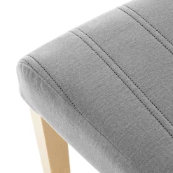 Garnero Arredamenti Sedie In Tessuto-Set 2 sedie da pranzo in tessuto velluto trapuntato rovere chiaro Doha Grigio