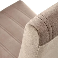 Garnero Arredamenti Sedie In Tessuto-Set 2 sedie da pranzo in tessuto velluto trapuntato beige nero Mascate