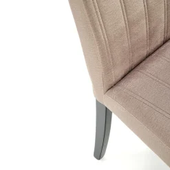 Garnero Arredamenti Sedie In Tessuto-Set 2 sedie da pranzo in tessuto velluto trapuntato beige nero Mascate