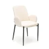 Garnero Arredamenti Sedie In Tessuto-Set 2 sedie da pranzo in tessuto crema Doras