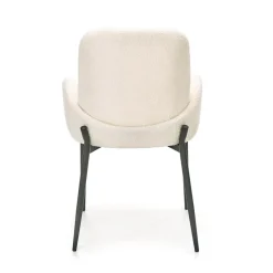 Garnero Arredamenti Sedie In Tessuto-Set 2 sedie da pranzo in tessuto crema Doras