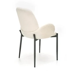 Garnero Arredamenti Sedie In Tessuto-Set 2 sedie da pranzo in tessuto crema Doras