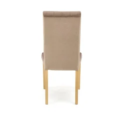 Garnero Arredamenti Sedie In Tessuto-Set 2 sedie da pranzo in tessuto velluto trapuntato rovere chiaro Doha Beige