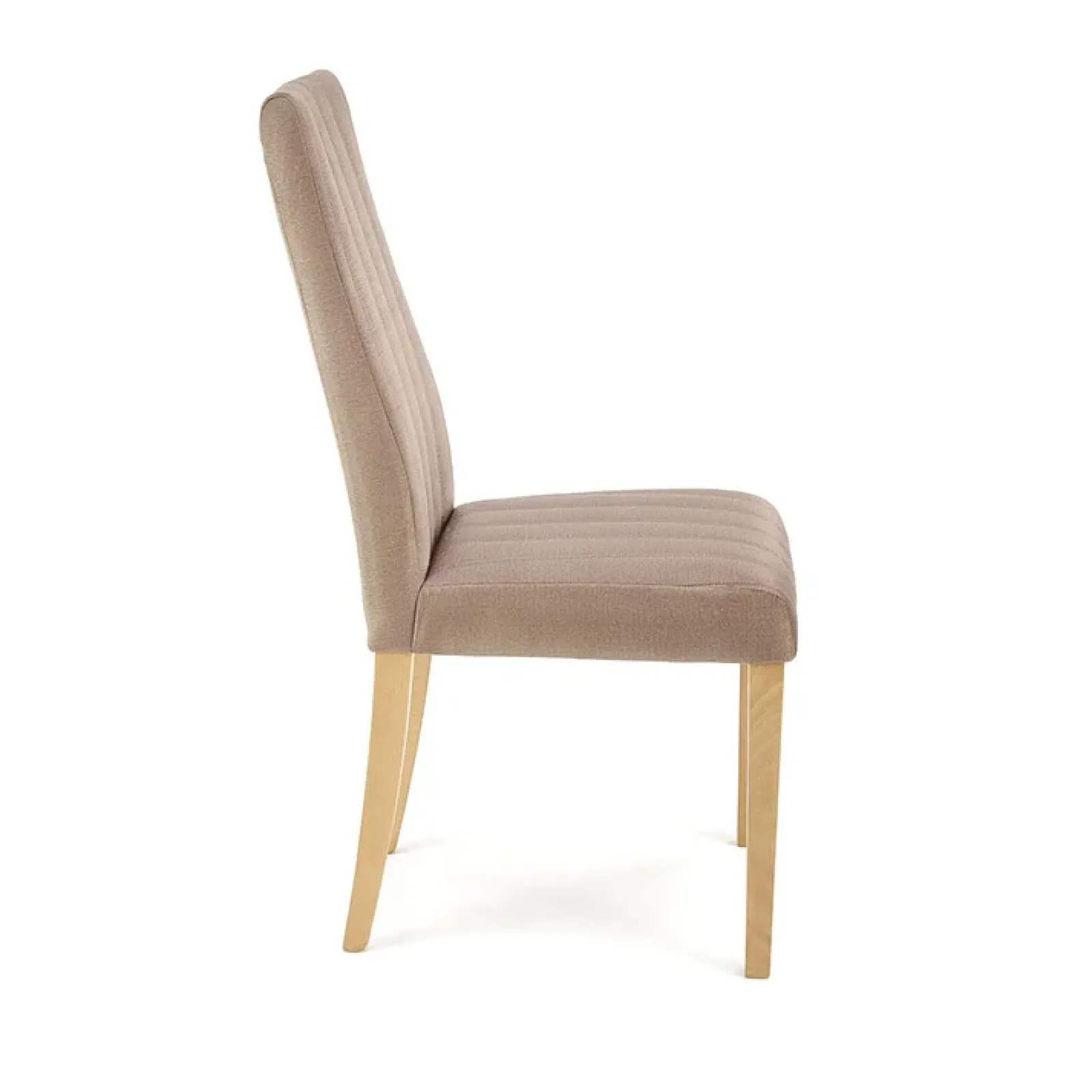 Garnero Arredamenti Sedie In Tessuto-Set 2 sedie da pranzo in tessuto velluto trapuntato rovere chiaro Doha Beige