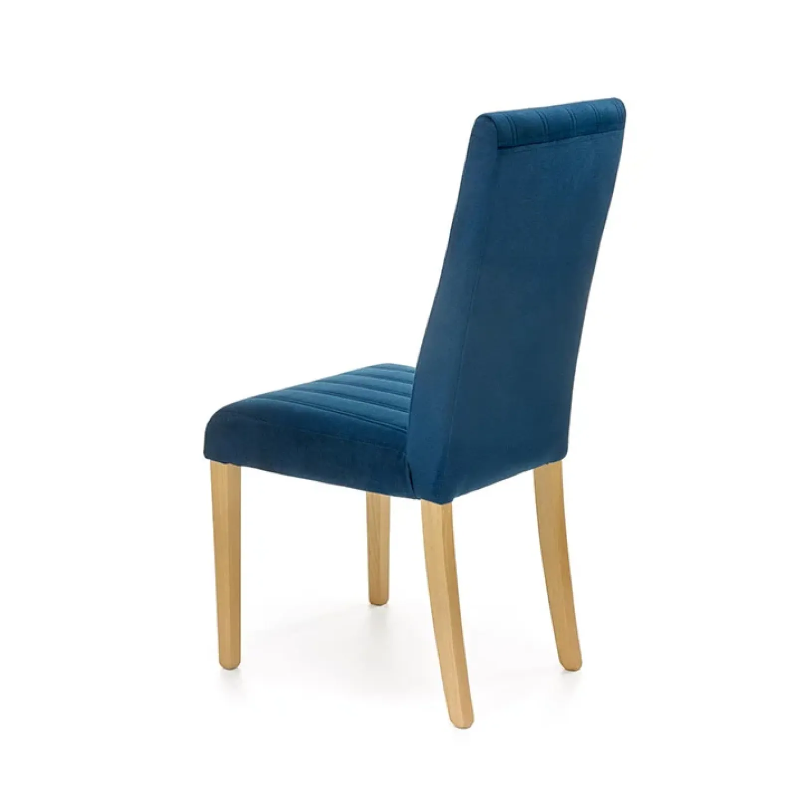 Garnero Arredamenti Sedie In Tessuto-Set 2 sedie da pranzo in tessuto velluto trapuntato rovere chiaro Doha Blu