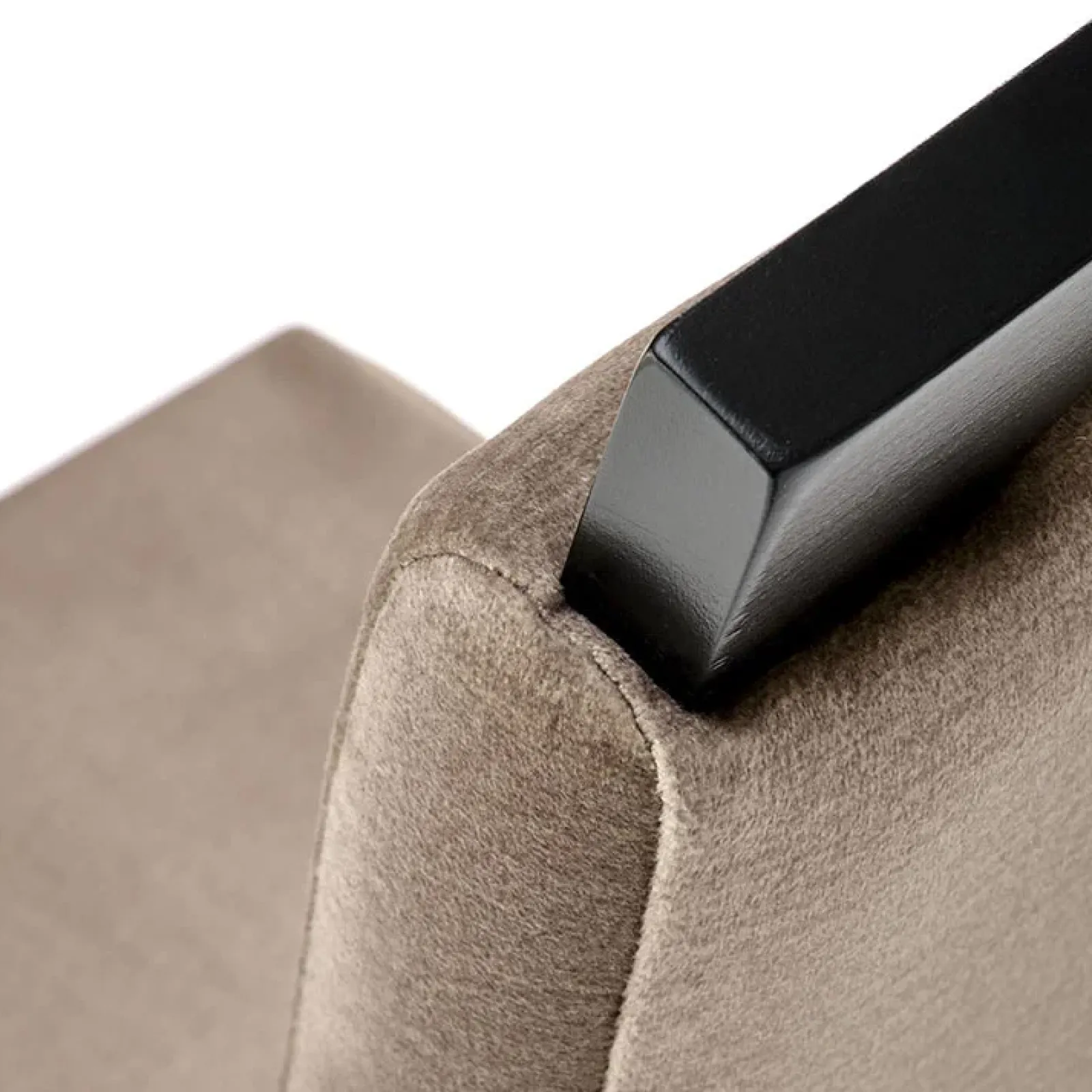 Garnero Arredamenti Sedie In Tessuto-Set 2 sedie da pranzo in tessuto nero beige Managua