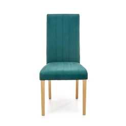 Garnero Arredamenti Sedie In Tessuto-Set 2 sedie da pranzo in tessuto velluto trapuntato rovere chiaro Doha Verde