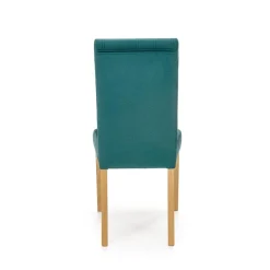 Garnero Arredamenti Sedie In Tessuto-Set 2 sedie da pranzo in tessuto velluto trapuntato rovere chiaro Doha Verde