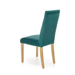 Garnero Arredamenti Sedie In Tessuto-Set 2 sedie da pranzo in tessuto velluto trapuntato rovere chiaro Doha Verde