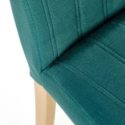 Garnero Arredamenti Sedie In Tessuto-Set 2 sedie da pranzo in tessuto velluto trapuntato rovere chiaro Doha Verde