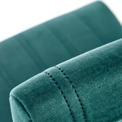 Garnero Arredamenti Sedie In Tessuto-Set 2 sedie da pranzo in tessuto velluto trapuntato rovere chiaro Doha Verde