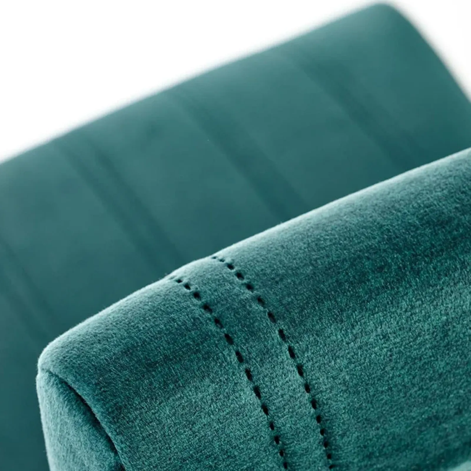 Garnero Arredamenti Sedie In Tessuto-Set 2 sedie da pranzo in tessuto velluto trapuntato rovere chiaro Doha Verde