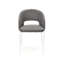 Garnero Arredamenti Sedie In Tessuto-Set 2 sedie da pranzo in tessuto grigio Turbo