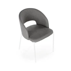 Garnero Arredamenti Sedie In Tessuto-Set 2 sedie da pranzo in tessuto grigio Turbo